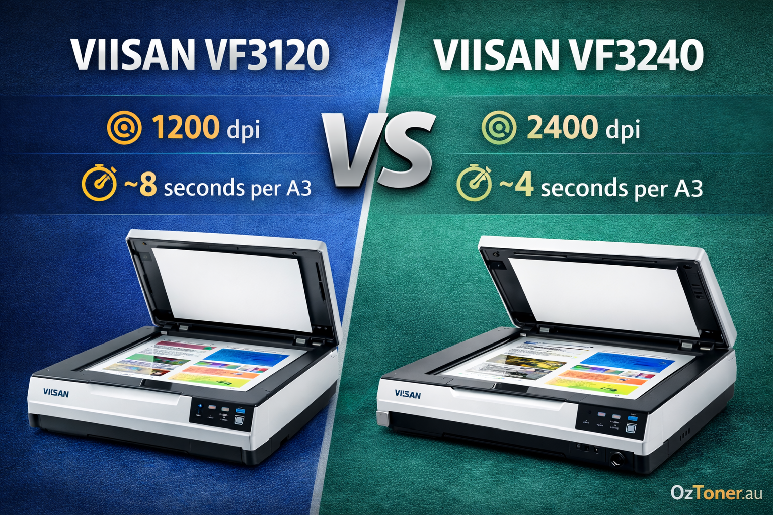 VIISAN VF3120 vs VF3240: Which A3 Flatbed Scanner Should You Choose?