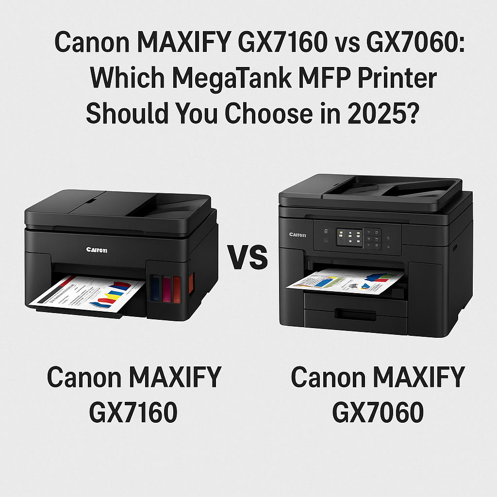 Canon MAXIFY GX7160 vs GX7060: Which MegaTank MFP Printer Should You Choose in 2025?