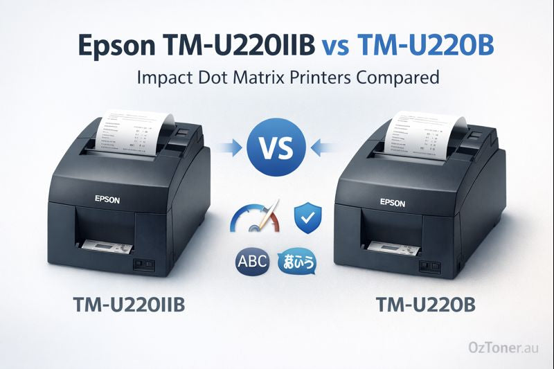 Comparing the Epson TM-U220IIB vs TM-U220B Impact Dot Matrix Printers