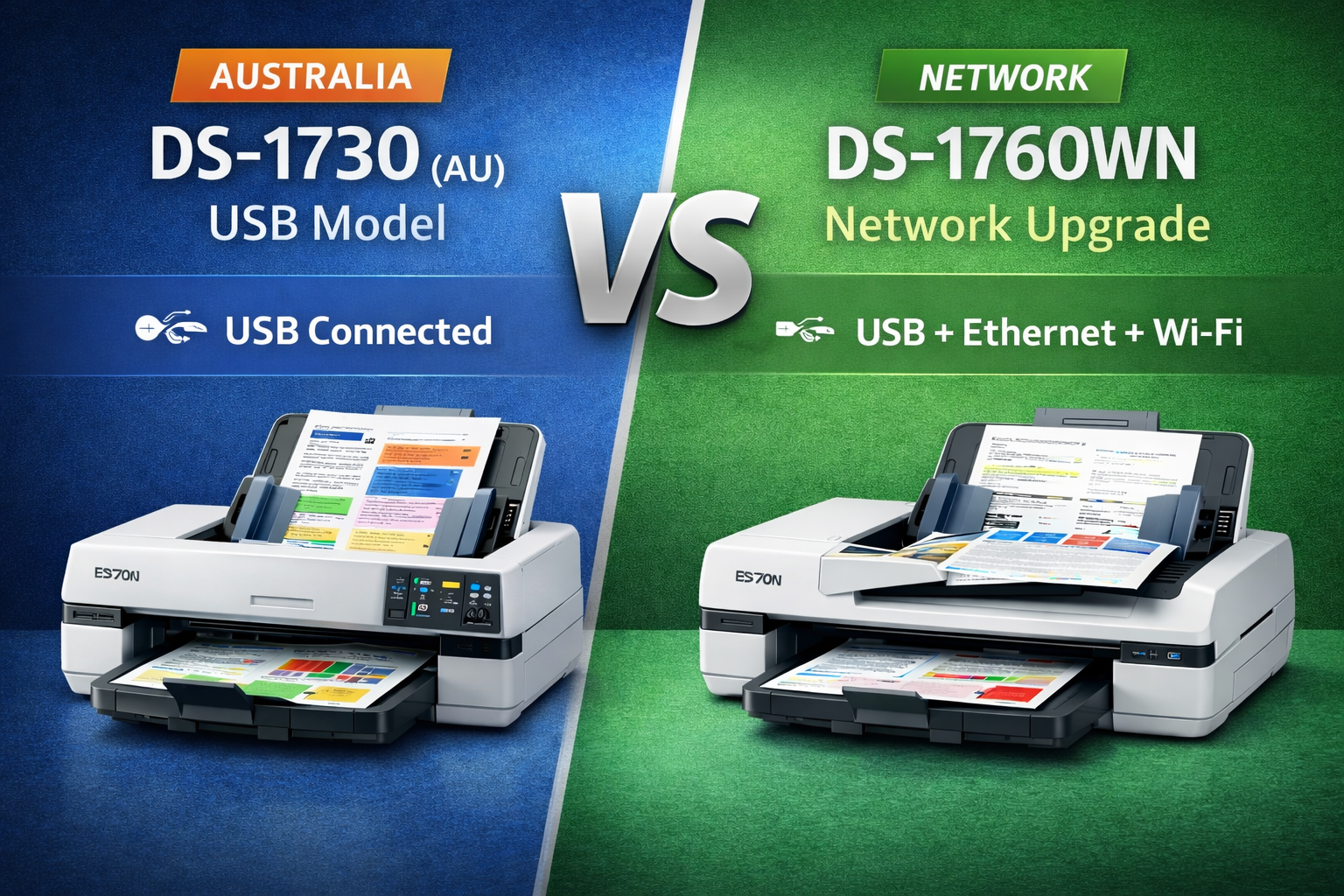 Epson DS-1730 Business Document Scanner vs DS-1760WN: What’s the Difference?