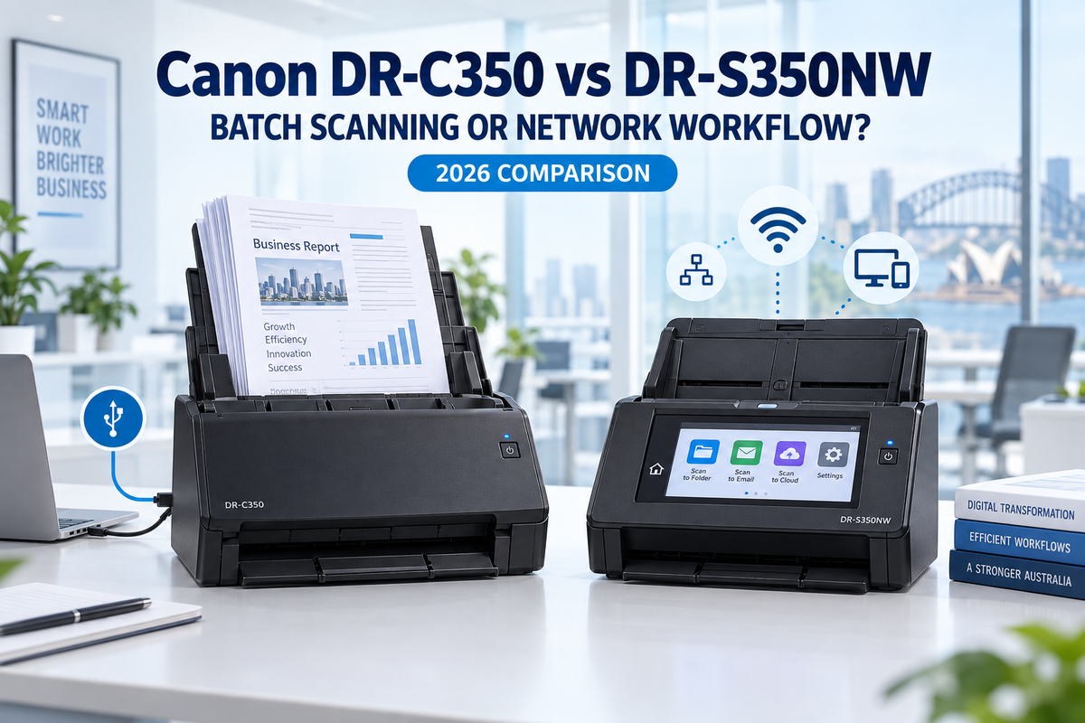 Canon DR-C350 vs DR-S350NW: Which Business Scanner Should You Buy? (2026)