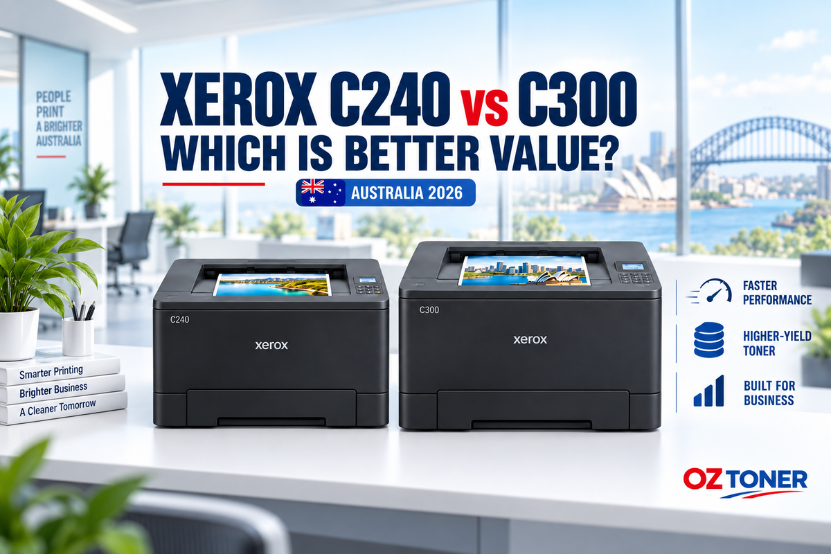 Xerox C240 vs Xerox C300 colour laser printer comparison Australia 2026