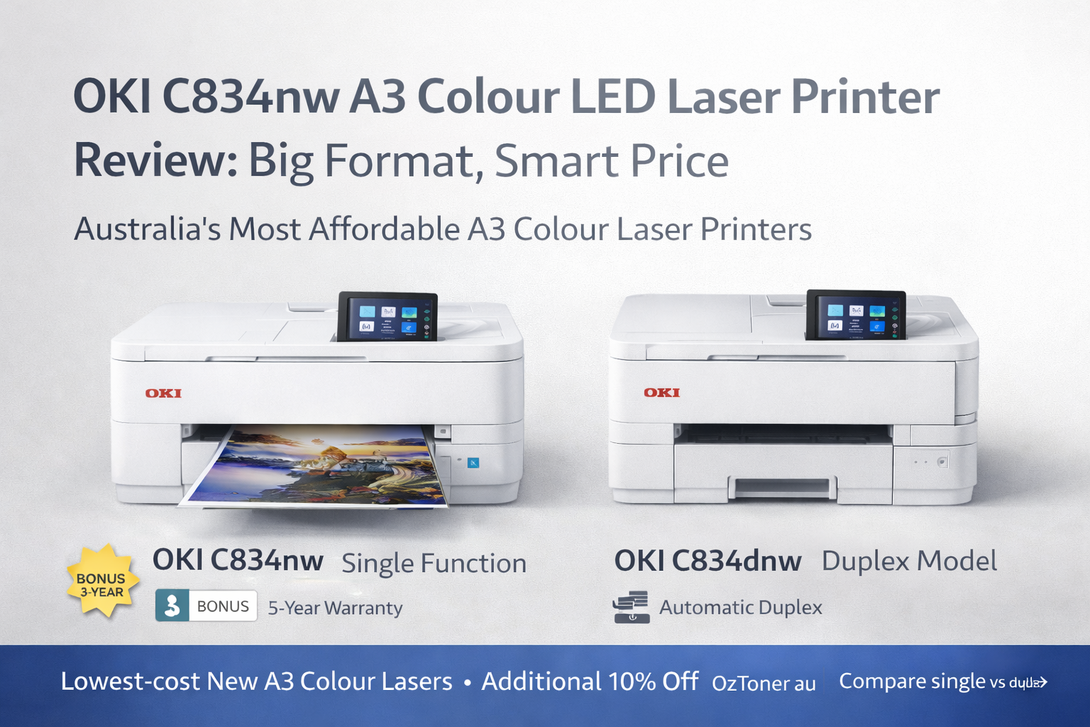 OKI C834nw Review: Australia’s Most Affordable A3 Colour Laser Printer