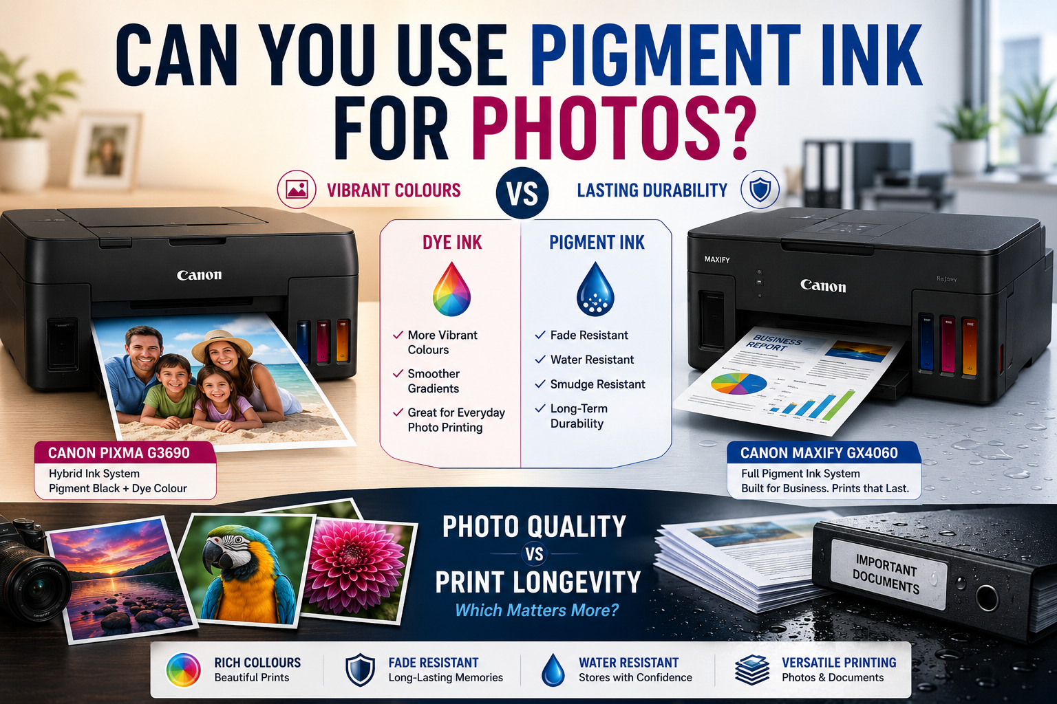 Can You Use Pigment Ink for Photos? Photo Quality vs Print Longevity