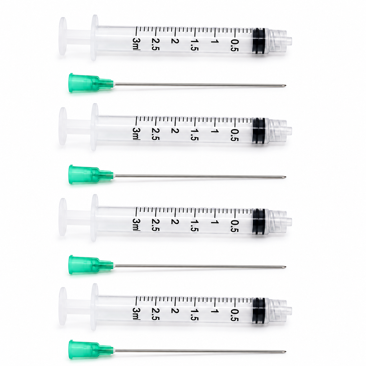 NES 4x Pack Ink Bottle Refill Syringe & Needle Set 3ml 18G for Canon/Epson Ink Tank Printer
