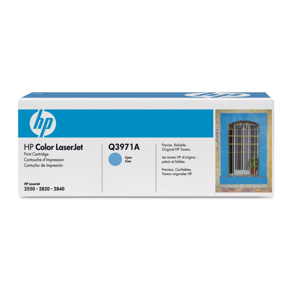1 X Genuine Hp Q3971A Cyan Toner Cartridge 123A -
