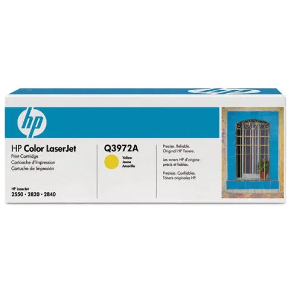 1 X Genuine Hp Q3972A Yellow Toner Cartridge 123A -