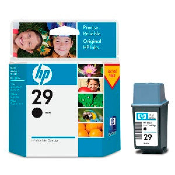1 X Genuine Hp 29 Black Ink Cartridge 51629Aa -