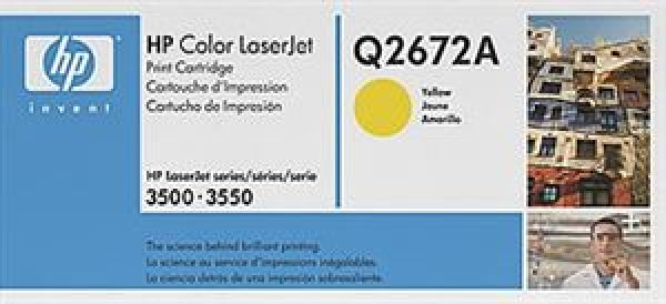 1 X Genuine Hp Q2672A Yellow Toner Cartridge 309A -