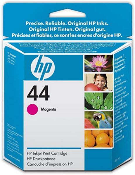 1 X Genuine Hp 44 Magenta Ink Cartridge 51644Ma -