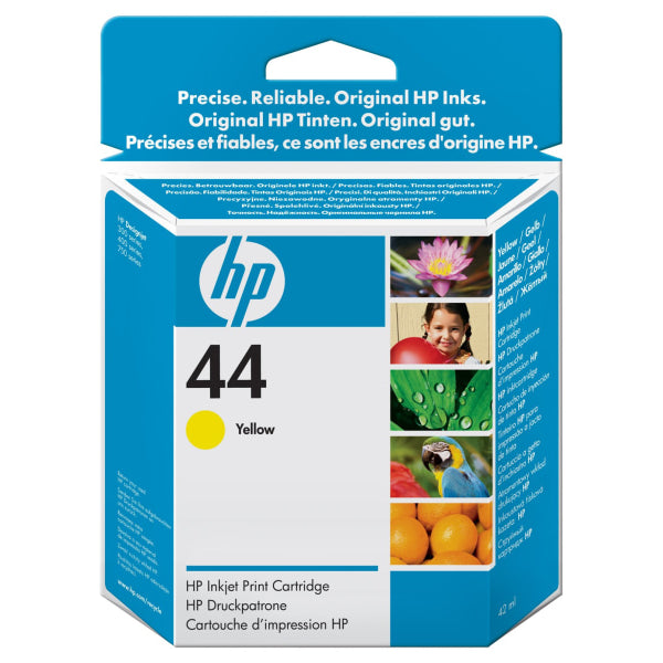 1 X Genuine Hp 44 Yellow Ink Cartridge 51644Ya -
