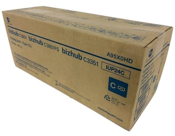 1 X Genuine Konica Minolta Bizhub C3351 C3851 Cyan Imaging Drum Unit Iup24C A95X0Hd Cartridge -