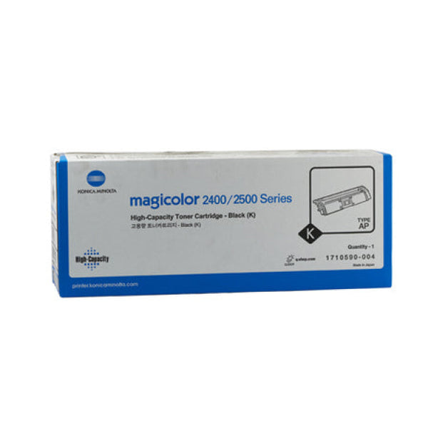 1 X Genuine Konica Minolta Magicolor 2400 2500 Black Toner Cartridge 1710590004 -