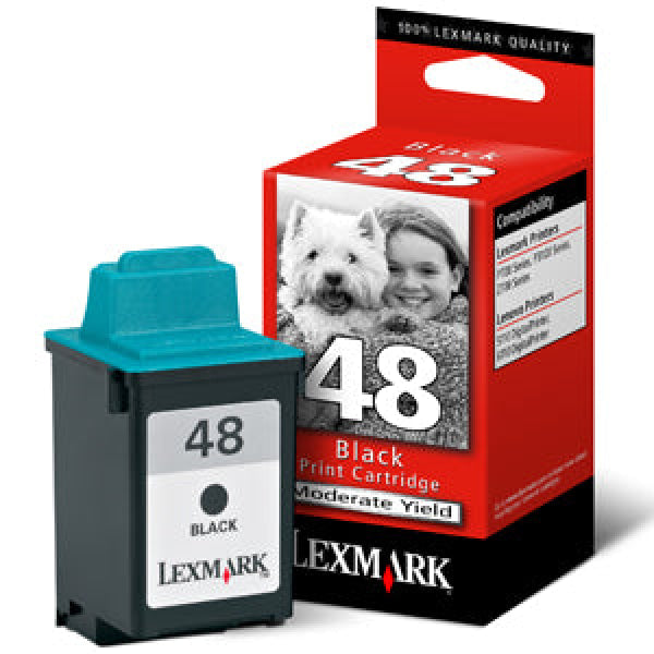 1 X Genuine Lexmark #48 Black Ink Cartridge 17G0648 -