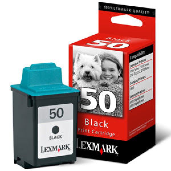 1 X Genuine Lexmark #50 Black Ink Cartridge 17G0050 -