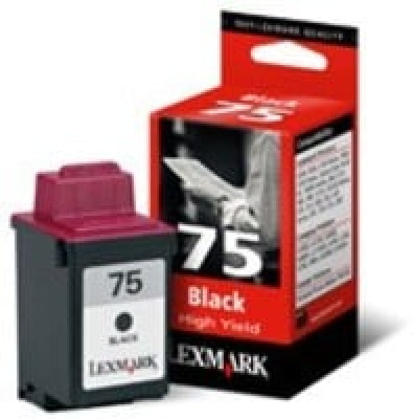 1 X Genuine Lexmark #75 Black Ink Cartridge High Yield 12A1975 -