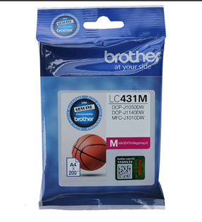 Genuine Brother Lc-431 Magenta Ink Cartridge For Dcp-J1050Dw/Dcp-J1140Dw/Mfc-J1010Dw [Lc431M]