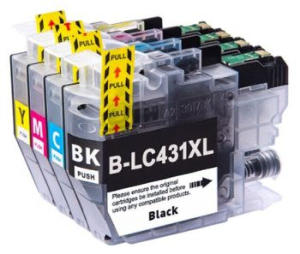 4X Pack Premium Compatible Brother Lc-431Xl Ink Set (1Bk 1C 1M 1Y) For Dcp-J1050Dw Dcp-J1140Dw