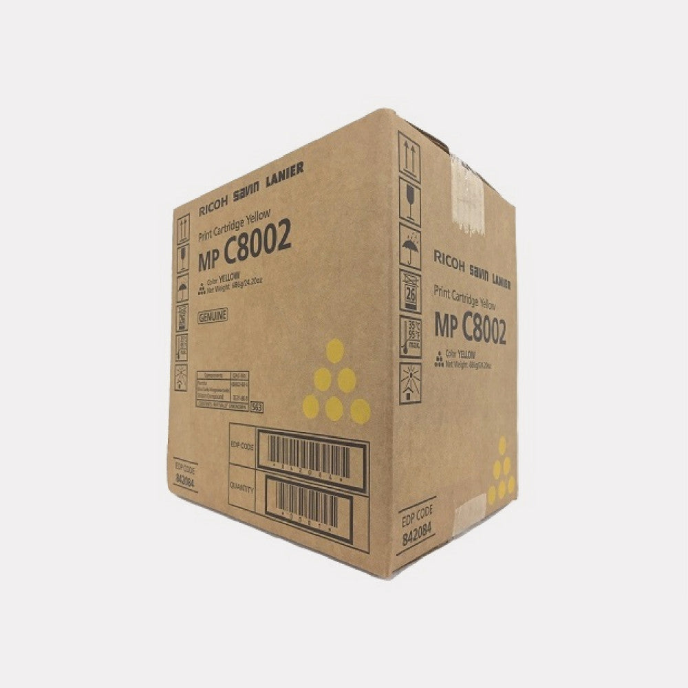 Genuine Ricoh Aficio MP-C6502 MP-C8002 Yellow Toner Cartridge TYPE-C8002SY