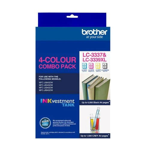 *Sale!* 4X Pack Genuine Brother Inkvestment Lc3339Xlbk+Lc3337C+Lc3337M+Lc3337Y Ink Set Value