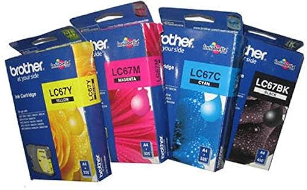 *SALE!* 4x Pack Genuine Brother LC-67 C/M/Y/K Ink Cartridge Set Value Pack (1BK,1C,1M,1Y)