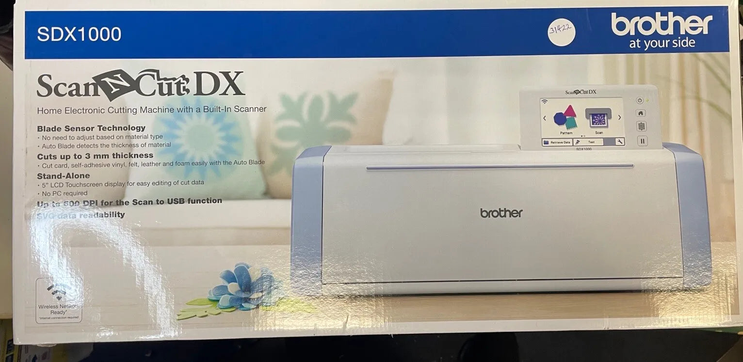 Brother Scan-N-Cut SDX1000 Electronic Cutting System with built-in Scanner - Blue/White