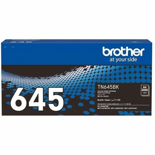 Brother TN645BK Black Toner Cartridge for HL-L8430CDW MFC-L8730CDW MFC-L8930CDW - 3K pages