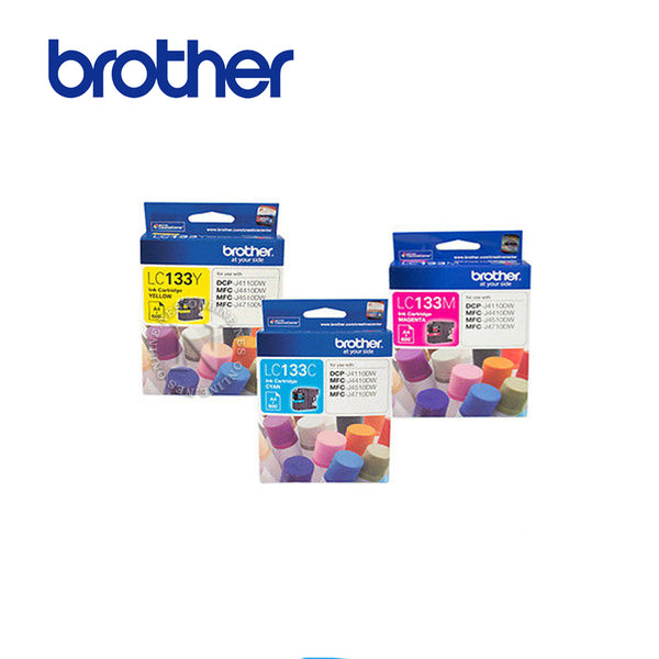 *CLEAR!* Brother LC-133 C/M/Y Ink Cartridge Colour Pack Value Pack (VP) LC133C+LC133M+LC133Y