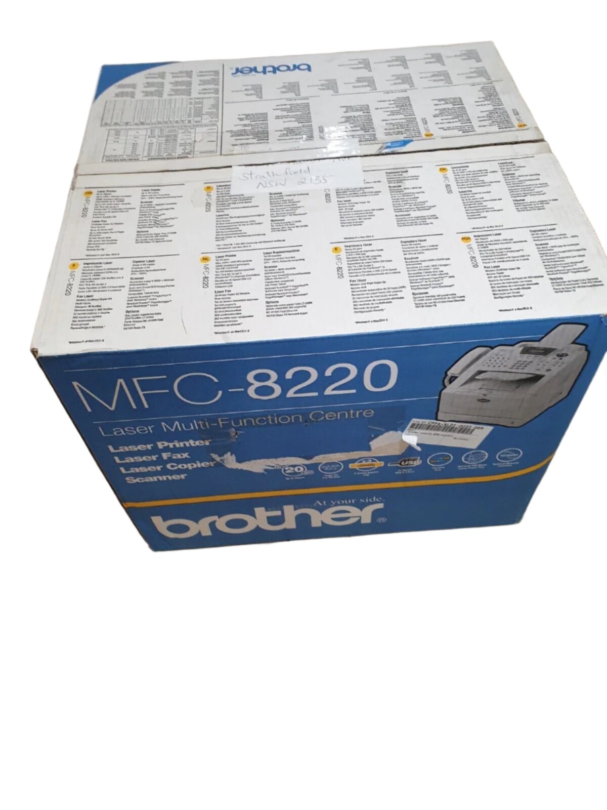 *CLEAR!* Brother MFC-8220 B&W Laser Multifunction Printer Copier Scanner FAX+Handset