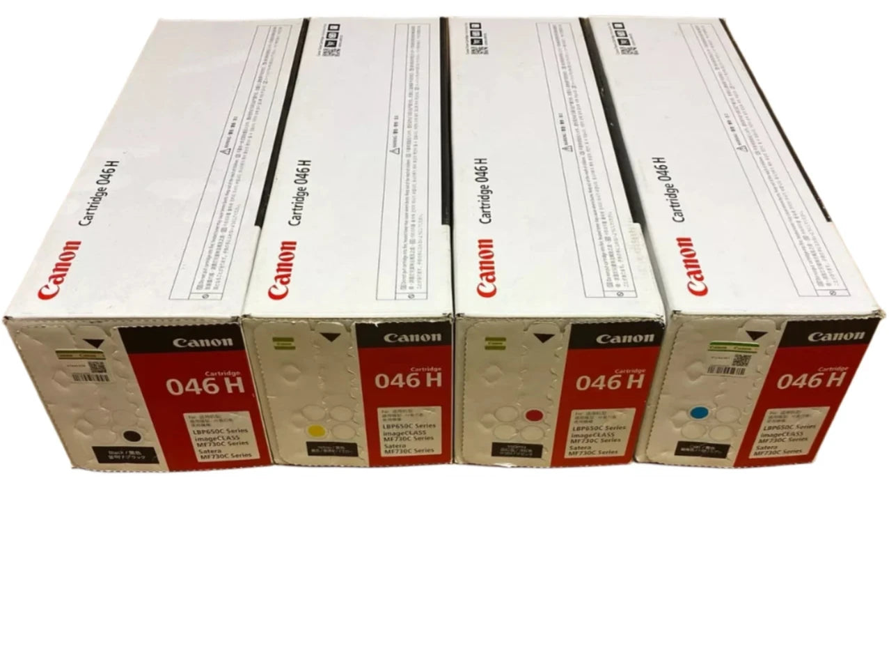 Bundle 4x Pack Genuine Canon CART-046H C/M/Y/K Toner Cartridge Set High Yield