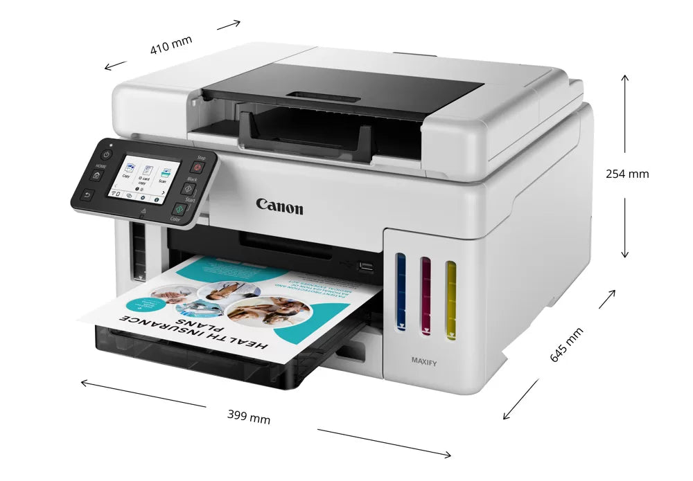 Canon MegaTank GX6560 3-in-1 Multifunction Ink Tank Printer GI66 Ink Bottle - Space Saver