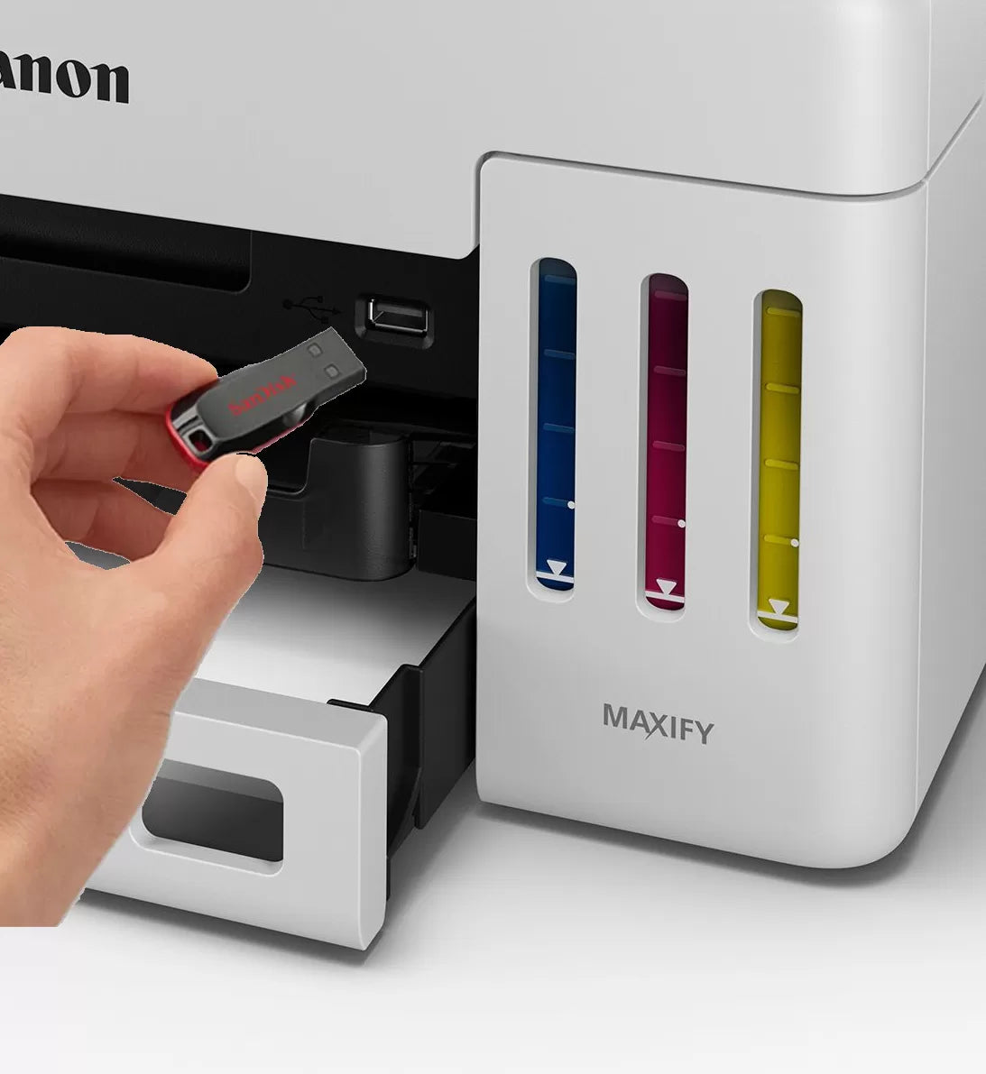 Canon MegaTank GX6560 3-in-1 Multifunction Ink Tank Printer GI66 Ink Bottle - Space Saver