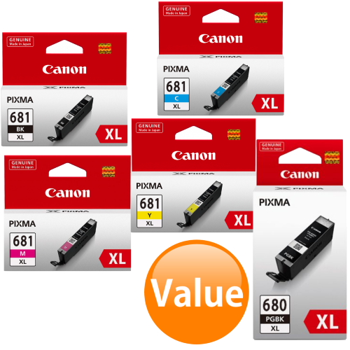 *Bundle* 5x Pack Genuine Canon PGI-680XL CLI-681XL-C/M/Y/K Ink Cartridge Set High Yield