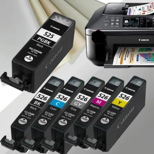*Bundle* Canon CLI526-C/M/Y/K and 2x PGI525 Ink Cartridges Value Pack for MX885 MX895 MG8250