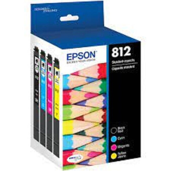 *SALE!* Genuine Epson #812 4x Color Ink Set Value Pack for WF-3825 WF-4835 WF-7845 [C13T05D692]