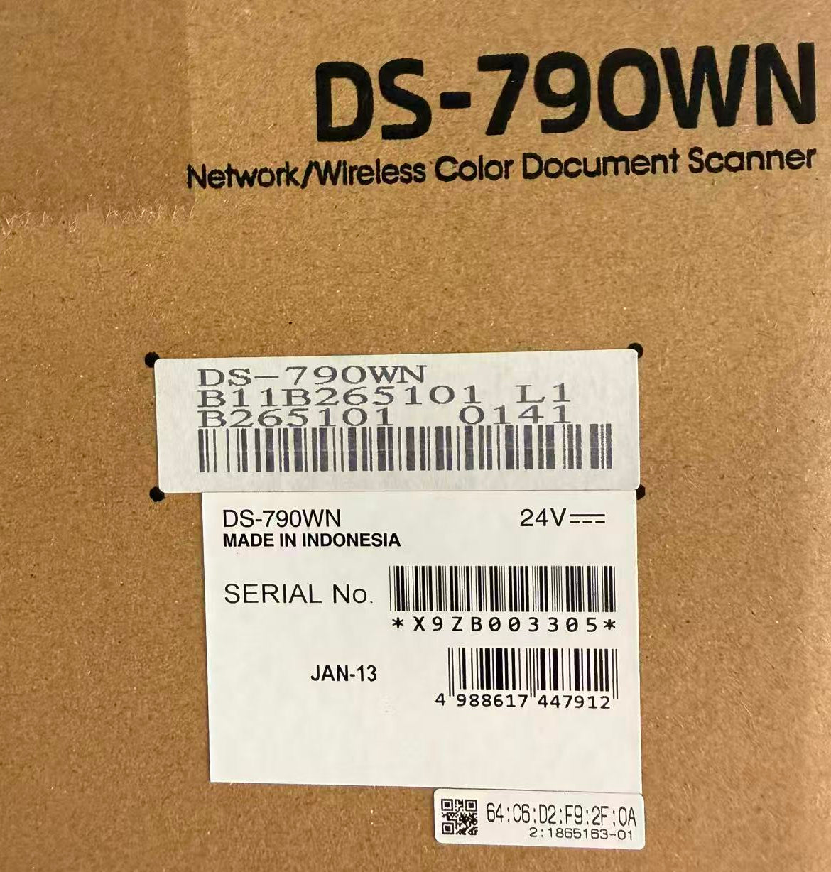 Epson WorkForce DS-790WN A4 Wireless Network Duplex Colour Document Scanner 45PPM 90IPM