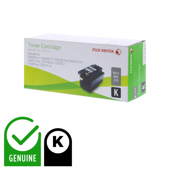 Genuine Fuji Xerox CT201591 High Yield Black Toner Cartridge for CM215b CM215fw CP215w CP205w (2K)