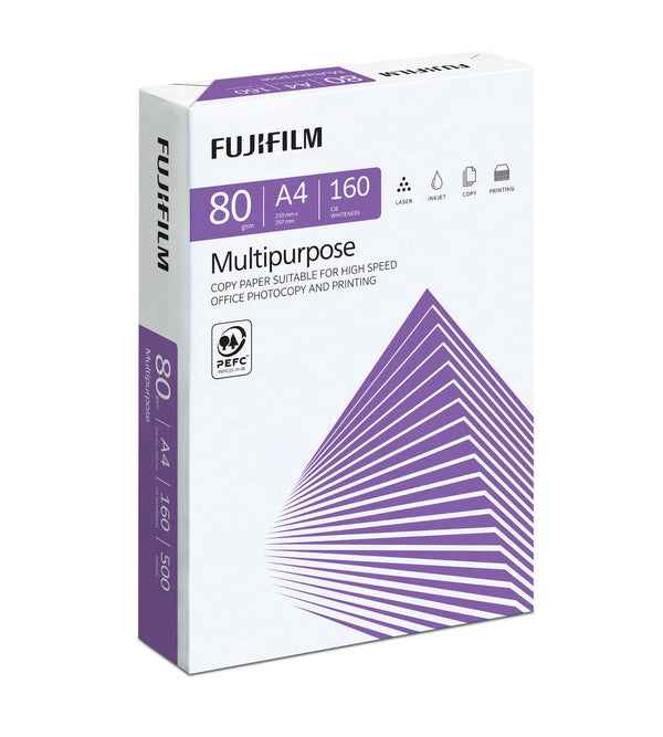 1X Ream Fuji Film Multipurpose A4 80Gsm White Copy Paper (500 Sheets)