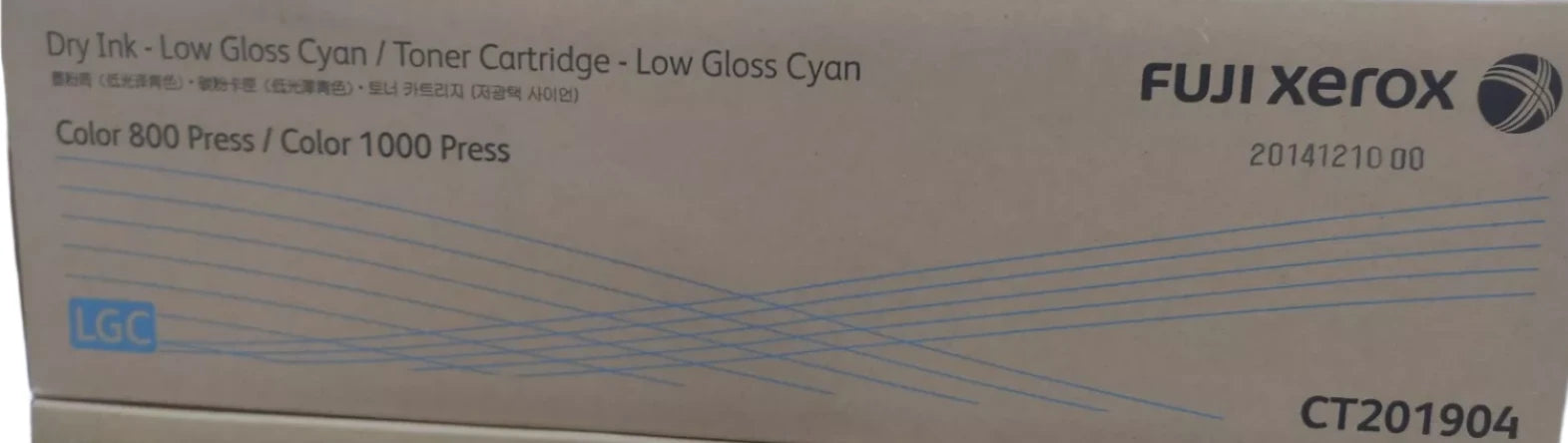 Genuine Fuji Xerox CT201904 Low Gloss Cyan Toner Cartridge LGC - for Color 800i / 1000i Press