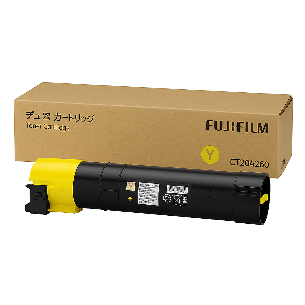 Genuine FujiFilm CT204260 Yellow Toner Cartridge for Apeos C2061 C2561 C3061 Standard (10K)