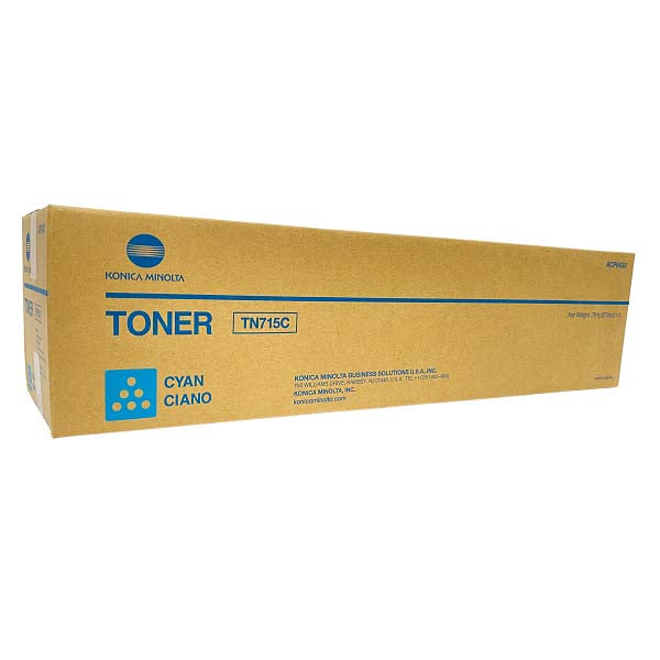 Genuine Konica Minolta TN715C Cayn Toner Cartridge ACP8490 for Bizhub C750i (45K)