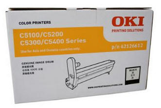 1 x Genuine OKI C5100 C5200 C5300 C5400 Black Imaging Drum Unit 42126612