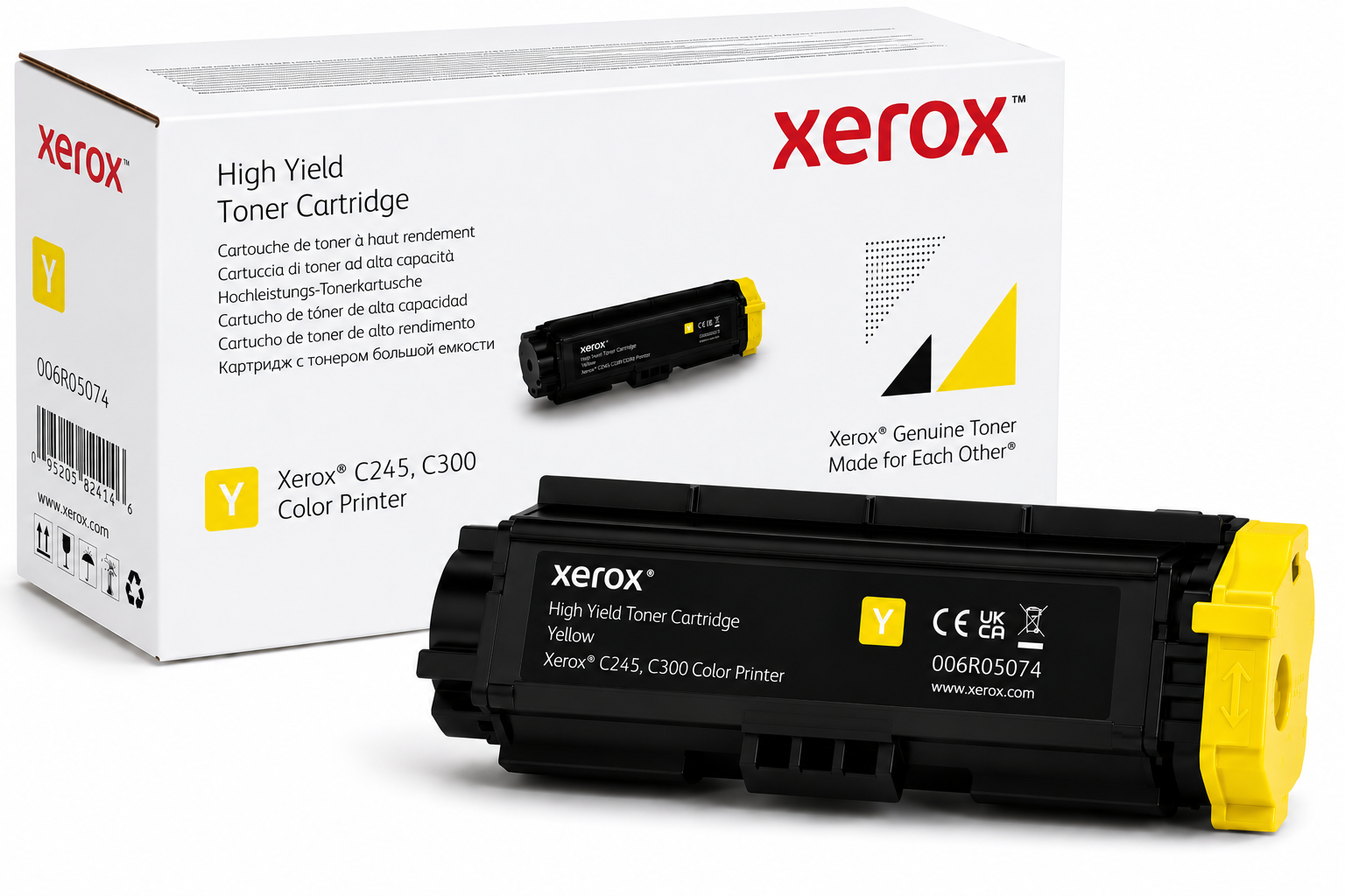 Genuine Xerox 006R05074 YELLOW High Yield Toner Cartridge for C245 C300 2.5K