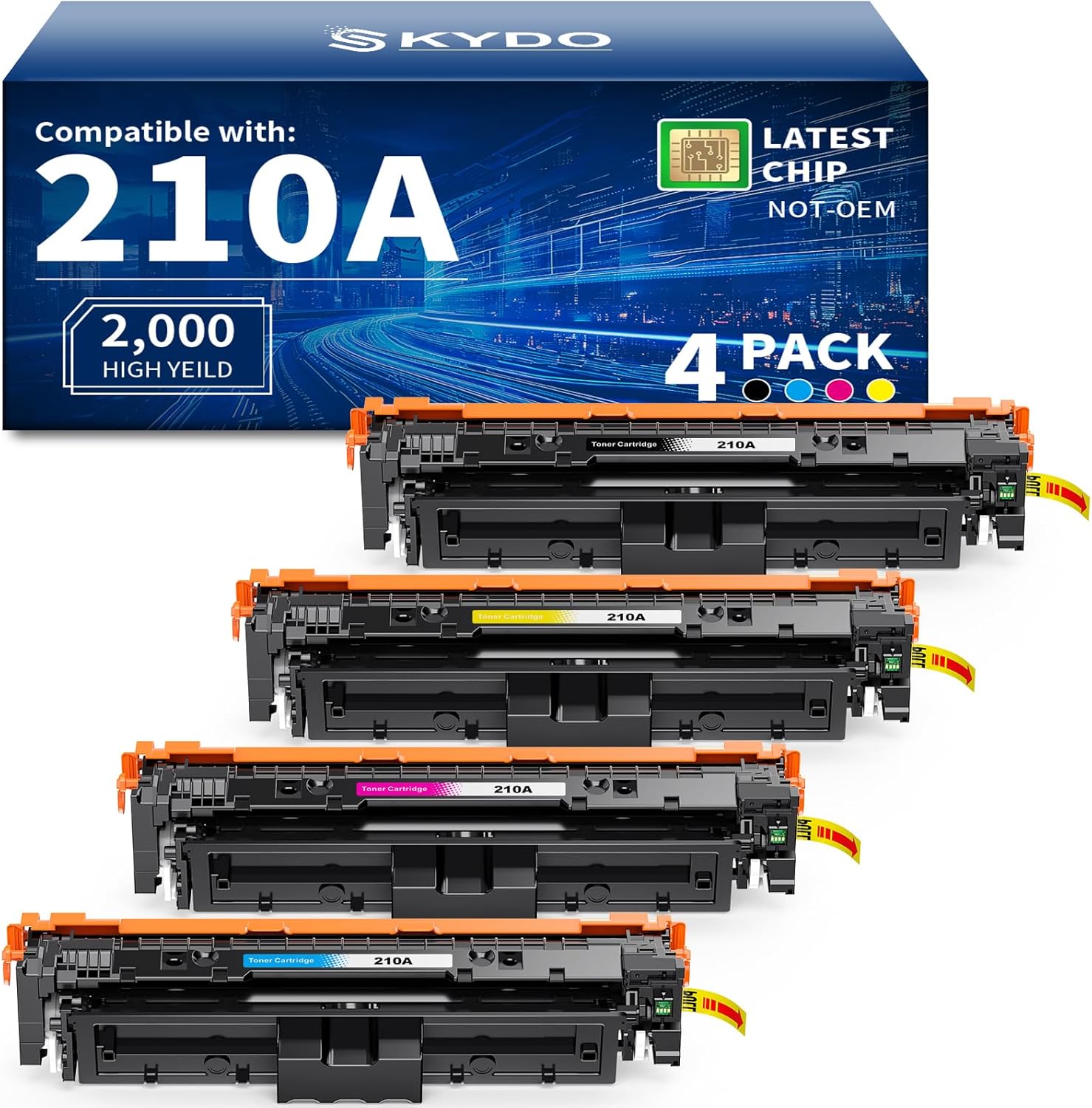OZ #210A Compatible Toner Set for HP Color LaserJet Pro MFP 4301dw 4301fdw Pro 4201dw 4201dn W2100A-W2103A