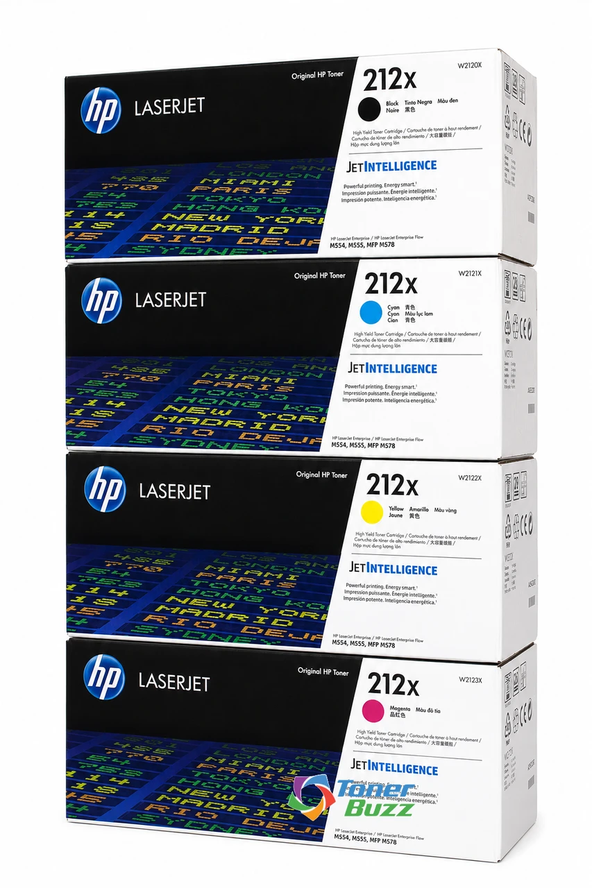 *Bundle* 4x Pack Genuine HP W2120X W2121X W2122X W2123X High Yield Toner Cartridge Set #212X