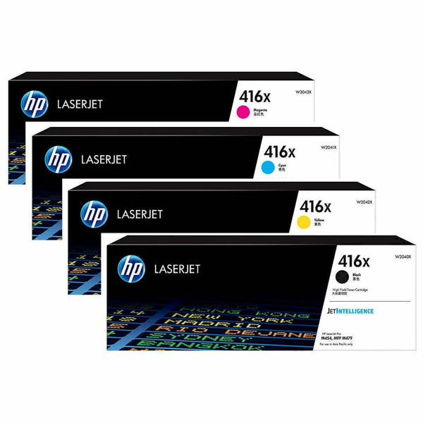 *Sale!* 4X Pack Genuine Hp W2040X+W2041X+W2042X+W2043X Toner Set For M455Dn/M454Dw/M480F/M479Dw