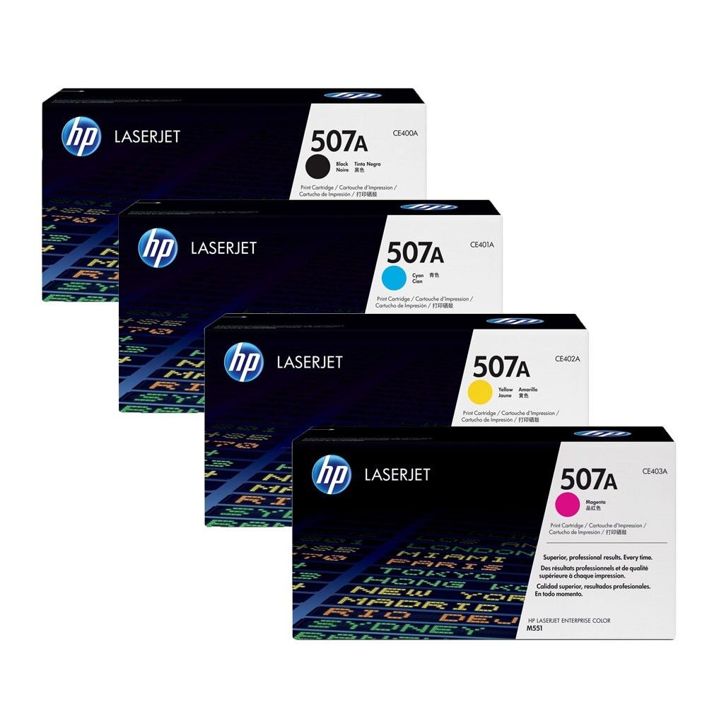 *SALE!* Genuine HP #507A C/M/Y/K Toner Cartridge Set for Laserjet Enterprise M551dn M575dn MFP M570dw