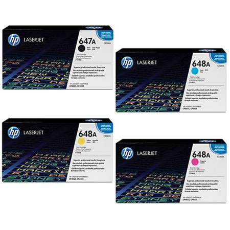 Bundle: 4x Pack Genuine HP CE260A CE261A CE262A CE263A Toner Cartridge Set 647A 648A