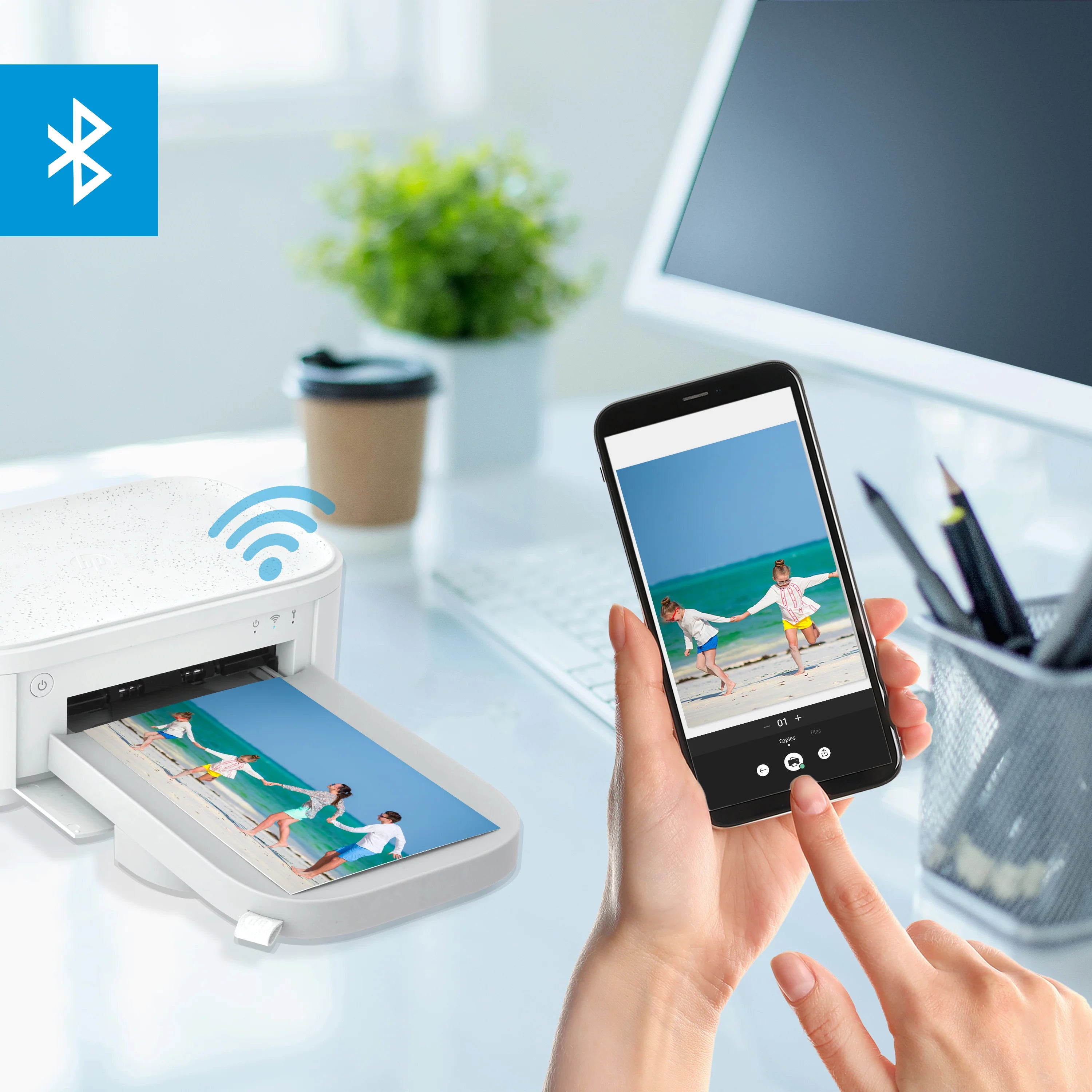 *NEW!* HP Sprocket Studio Plus Photo Printer - Prints 4x6 inch Photos from Your iOS & Android Device