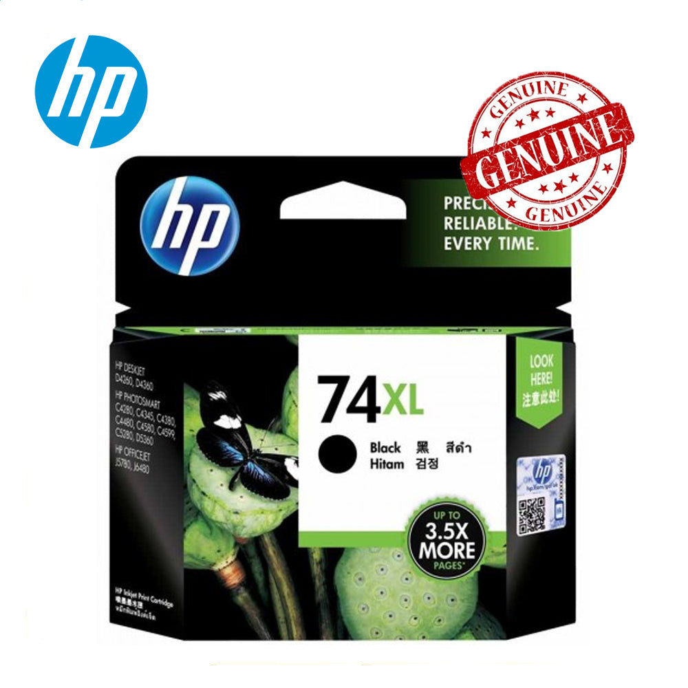 *Clearance!* Genuine HP #74XL Black Ink Cartridge (750 Pages) CB336WA / CB337WA